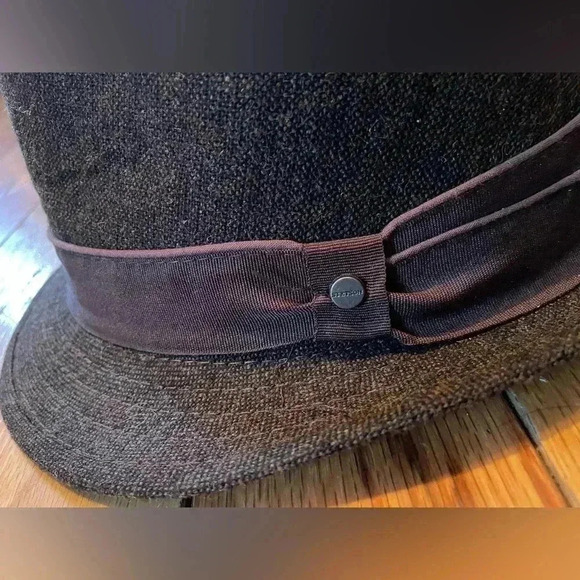 STETSON "ALL AMERICAN" MEN’S SIZE L/XL WOOL BLEND BROWN FEDORA HAT - Picture 4 of 9